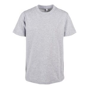 Build Your Brand Childrens/Kids Basic Natural T-Shirt / Heather Grey